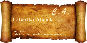 Czibulka Albert névjegykártya