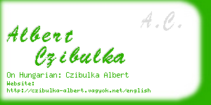 albert czibulka business card